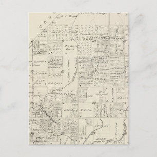 Postal Mapa de sección del condado de Tulare T18S R21E