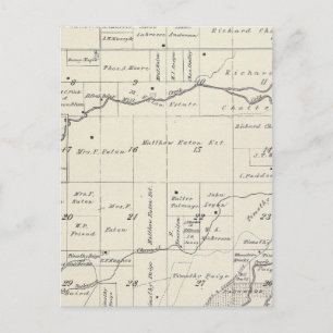 Postal Mapa de sección del condado de Tulare T19S R23E