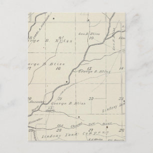 Postal Mapa de sección del condado de Tulare T20S R25E