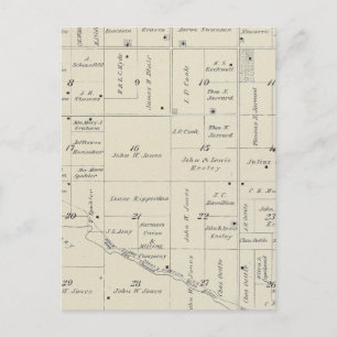 Postal Mapa de sección del condado de Tulare T20S R26E