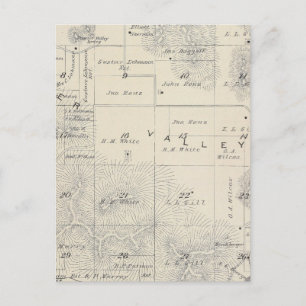 Postal Mapa de sección del condado de Tulare T21S R28E