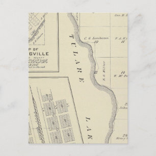 Postal Mapa de sección del condado de Tulare T22S R22E