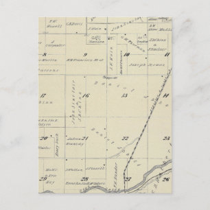 Postal Mapa de sección del condado de Tulare T22S R27E