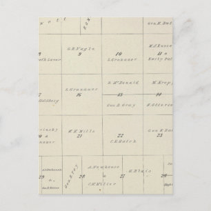 Postal Mapa de sección del condado de Tulare T23S R22E