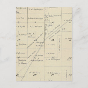 Postal Mapa de sección del condado de Tulare T23S R23E