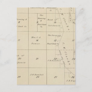 Postal Mapa de sección del condado de Tulare T24S R20E