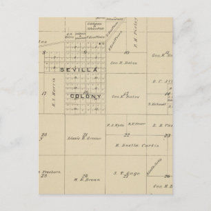 Postal Mapa de sección del condado de Tulare T24S R23E