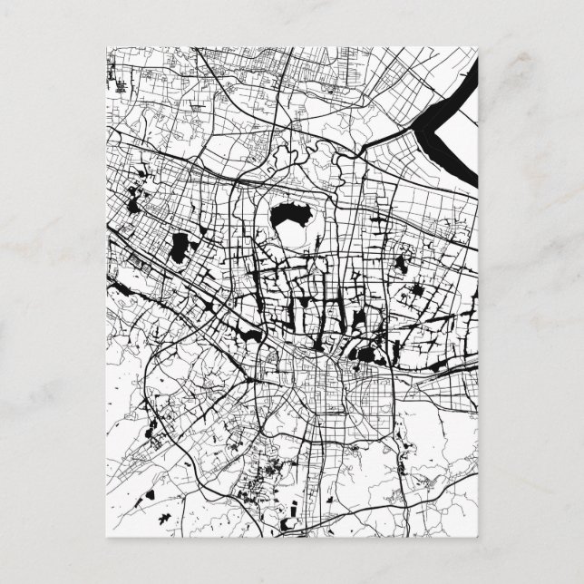 Postal Mapa de Shaoxing China (Anverso)