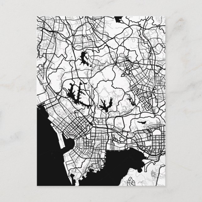 Postal Mapa de Shenzhen China (Anverso)