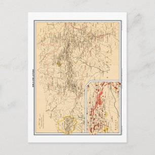 Postal Mapa de Simla y Jutogh, India Británica.