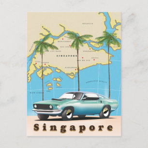 Postal mapa de Singapur