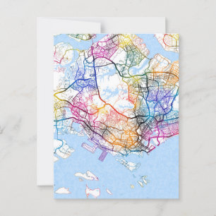 Postal Mapa de Singapur