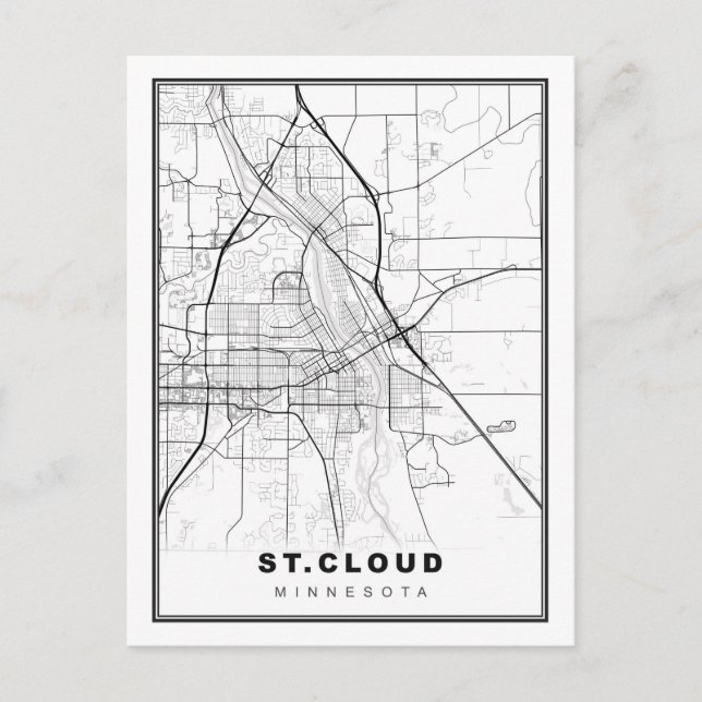 Postal Mapa de St Cloud (Anverso)