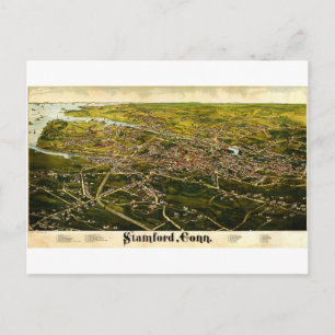 Postal Mapa de Stamford, Connecticut (1883)