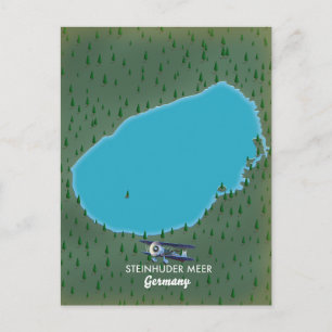 Postal Mapa de Steinhuder Meer Alemania