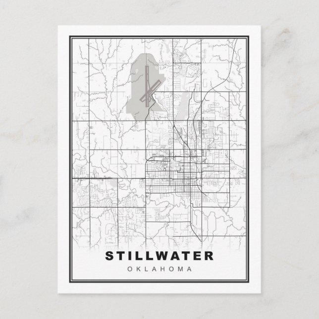 Postal Mapa de Stillwater (Anverso)