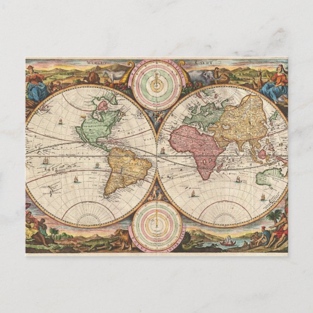 Postal Mapa de Stoopendaal de 1730 (Anverso)