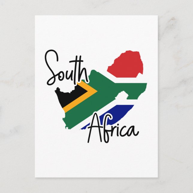 Postal Mapa de Sudáfrica (Anverso)