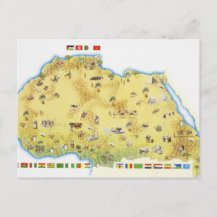 Postal Mapa de Sudáfrica 2