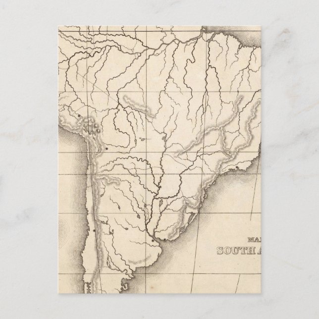 Postal Mapa de Sudamérica (Anverso)