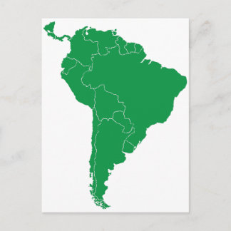 Postal Mapa de Sudamérica