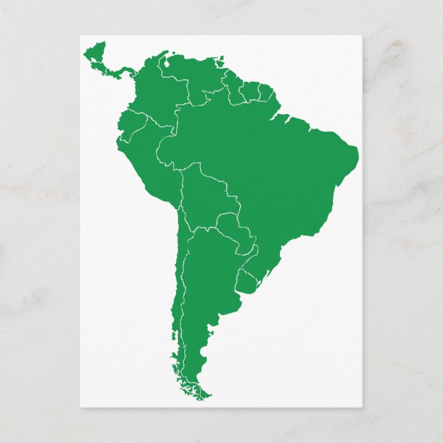 Postal Mapa de Sudamérica (Anverso)