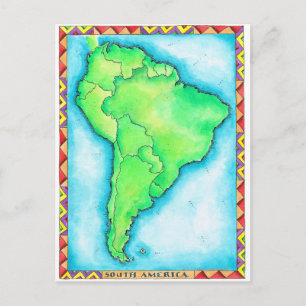 Postal Mapa de Sudamérica 2