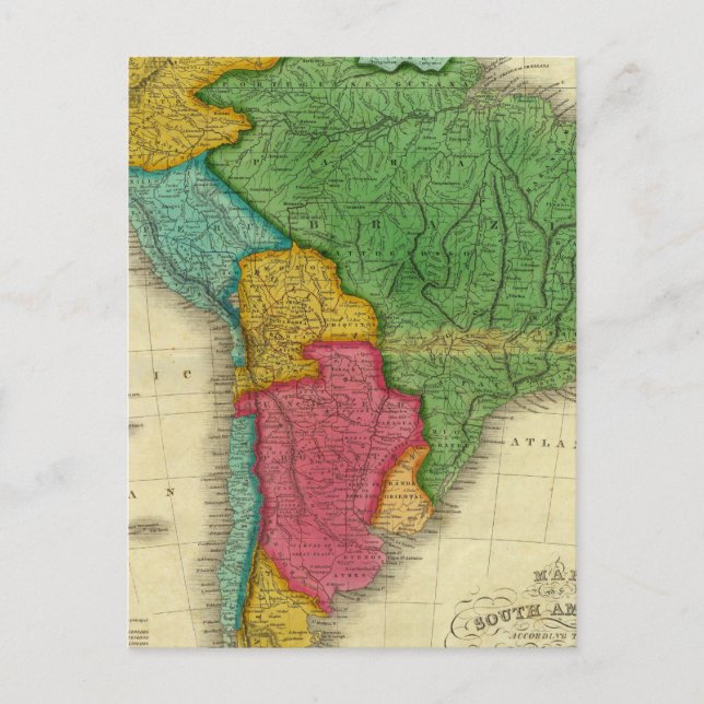 Postal Mapa de Sudamérica 3 (Anverso)