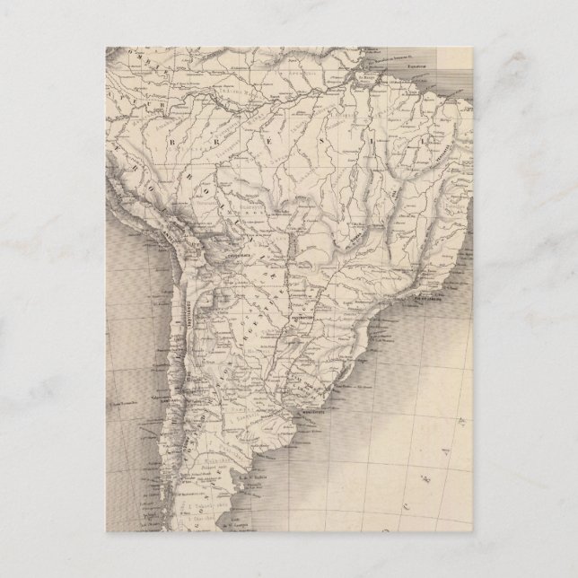 Postal Mapa de Sudamérica 4 (Anverso)