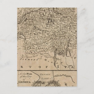 Postal Mapa de Suiza