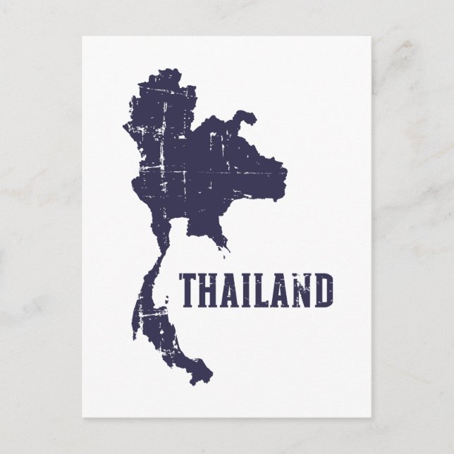 Postal Mapa de Tailandia (Anverso)