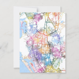 Postal Mapa de Taiwán de la ciudad de Kaohsiung