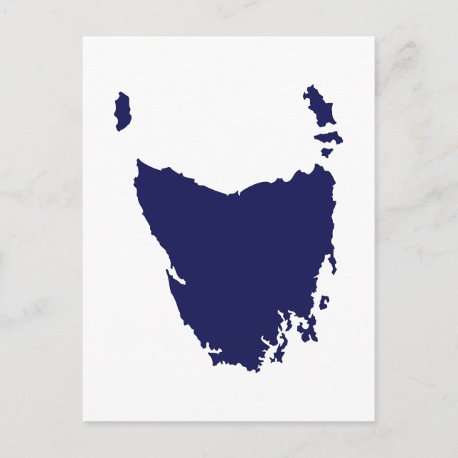 Postal Mapa de Tasmania (Anverso)