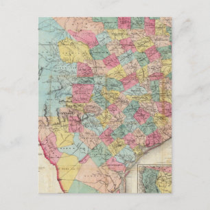 Postal Mapa de Texas de De Cordova