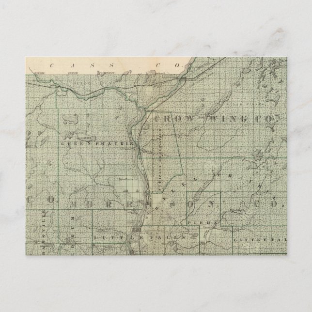 Postal Mapa de Todd, Morrison, Minnesota (Anverso)