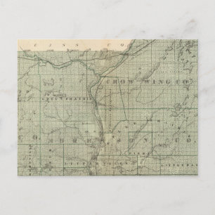 Postal Mapa de Todd, Morrison, Minnesota