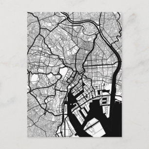 Postal Mapa de Tokio Japón