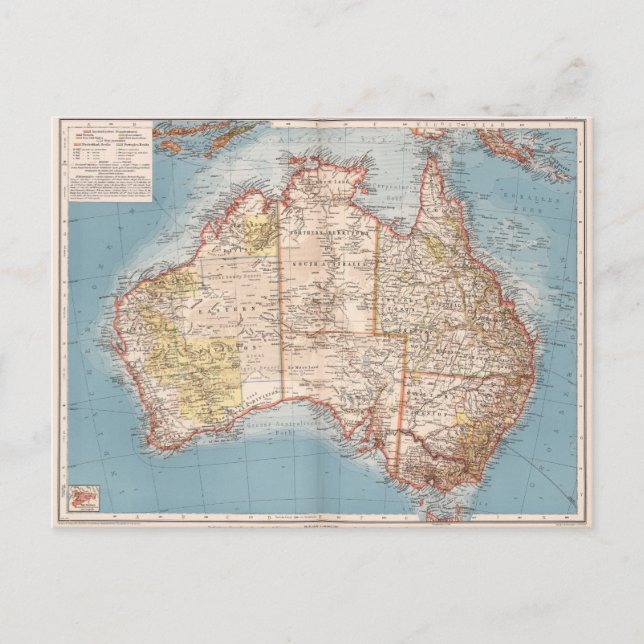 Postal Mapa de Topografía Australiana (1905) (Anverso)