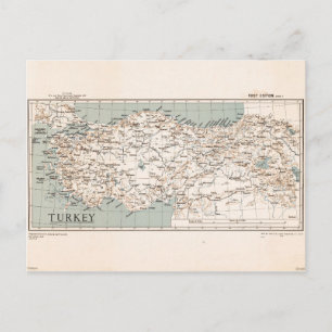 Postal Mapa de Turquía (1943)
