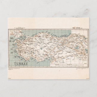 Postal Mapa de Turquía (1943)