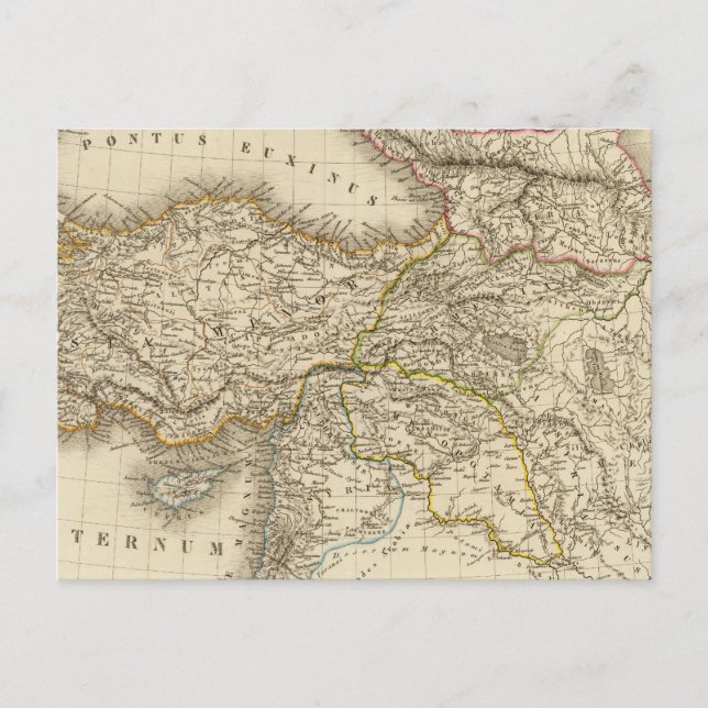 Postal Mapa de Turquía en Siria (Anverso)