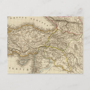 Postal Mapa de Turquía en Siria