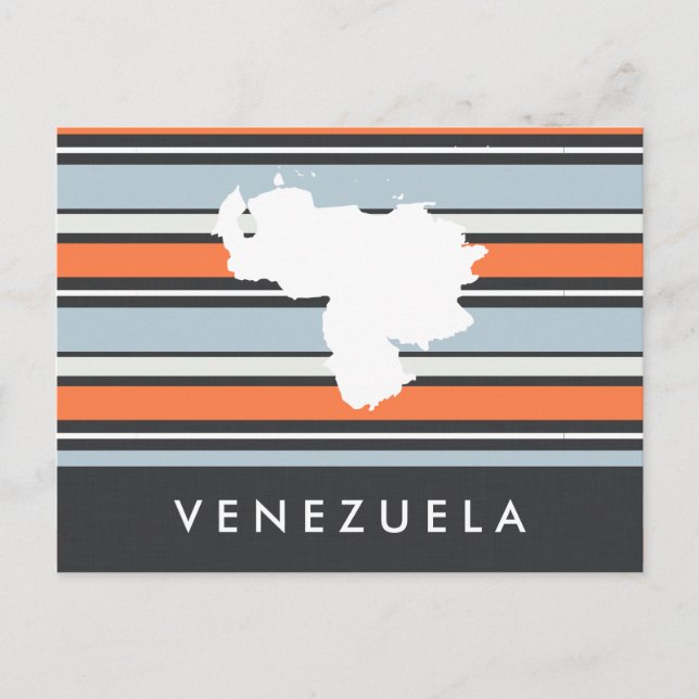 Postal Mapa de Venezuela: Bandas modernas (Anverso)