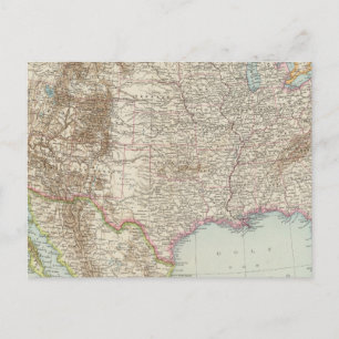 Postal Mapa de Vereinigte Staaten von Nordamerika - Estad