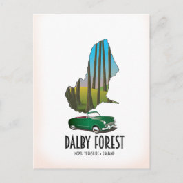 Postal Mapa de viaje de Dalby Forest North Yorkshire