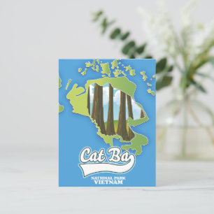 Postal mapa de viajes de cat ba national park vietnam