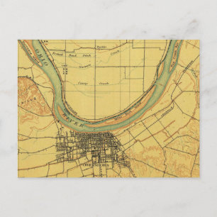 Postal Mapa de Vintage de Kentucky Owensboro