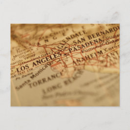 Postal Mapa de Vintage de LOS ANGELES