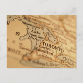 Postal Mapa de Vintage de TORONTO