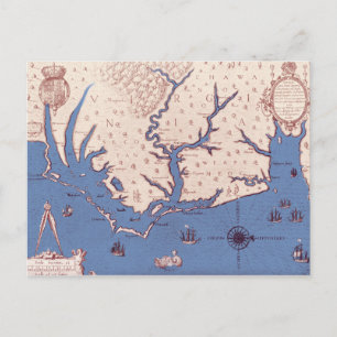 Postal Mapa de Virginia